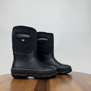 Little Kids Bogs Roamer Grasp Black Waterproof Insulated Rain Boots Size 11 C
